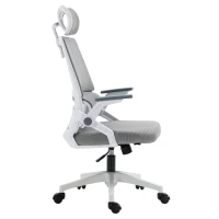 Vinsetto Bürostuhl Schreibtischstuhl Office-Stuhl, höhenverstellbar, 1 Kopfstütze, 58 x 61 x 119 cm. Schwarz(m-11)