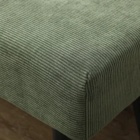 HOMCOM Ławka Polsterbank z Sztruksu, Ławka z Metalowymi Nogami, Ławka do Przedpokoju 100 x 36 x 45 cm Zielony(m-8)