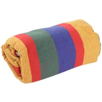 Outsunny Cama Rede Portátil Individual para Campismo Piscina Jardim Carga Máxima 120kg 200x100cm Multicor(m-8)