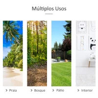 Outsunny Cama Rede para Campismo Praia Jardim Carga Máxima 180 kg 210x150cm Azul e Vermelho(m-7)