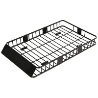 HOMCOM Universele dakkoffer autodakdrager dakbagagerek bagagemand bagagerek plank metaal zwart 162 x 99 x 16 cm | Aosom.de(m-1)