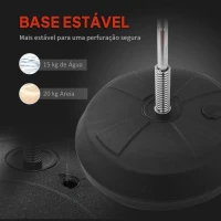 HOMCOM Punching Ball de Boxe com Altura Ajustável Base Recarregável e Luvas para Adolescentes Ø43x125-145 cm Vermelho e Preto(m-8)