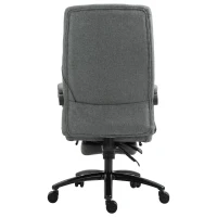 Vinsetto Bürostuhl massage, höhenverstellbarer Chefsessel, Gamingstuhl mit Fußstütze Massagefunktion, ergonomischer Drehstuhl, Massage Sessel, Leinen-Gefühl, Grau, 64 x 74 x 109-117 cm(m-11)