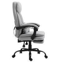 Vinsetto Bürostuhl mit Massage- & Heizfunktion, verstellbar, bis 120 kg, 66 x 67 x 110-118 cm Grau(m-11)