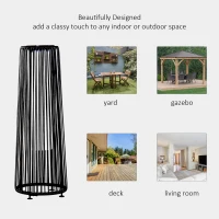 Outsunny Patio Garden Solar Powered Lights Woven Resin Wicker Lantern Auto On/Off(m-7)