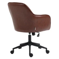 Vinsetto Bürostuhl, höhenverstellbar, Drehfunktion, 58,5 cm x 62 cm x 91 cm, Braun(m-10)