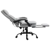 Vinsetto Bürostuhl mit Massage- & Heizfunktion, verstellbar, bis 120 kg, 66 x 67 x 110-118 cm Grau(m-10)
