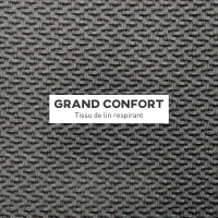 HOMCOM Pouf rond repose-pieds tabouret avec coffre de rangement pieds en bois design moderne gris(m-5)