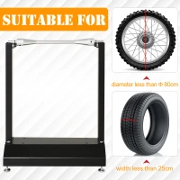 DURHAND Steel Rotating Motorcycle Wheel Balance Stand Black(m-6)