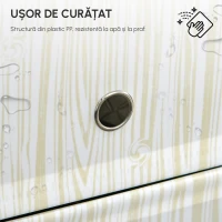 HOMCOM Mobilier pentru incaltaminte modular, 6 cuburi 45x35x17cm din plastic PP si otel, alb(m-7)