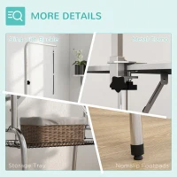 PawHut Pet Foldable Grooming Table w/ Adjustable Arm Non-Slip Tabletop Leash(m-6)