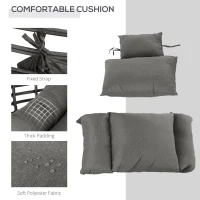 Outsunny eardop PE Wicker Rattan Chair w/ Thick Cushions 4 Legs Outdoor Seat Egg Garden(m-5)