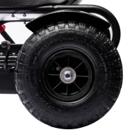 HOMCOM Go-Kart cu Pedale din PP și Metal cu Frână de Mână Negru(m-8)