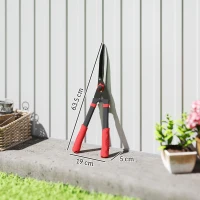 Outsunny Garden Shears, 63.5 cm Heavy Duty Hedge Shears with Razor-Sharp Blades, Comfort Grip and Tension Adjuster for Hedges, Shrubs and Bushes, Easy Cutting and Trimming(m-3)