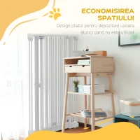 PawHut Poartă câini cu închidere dublă, barieră medie(m-6)