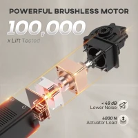 HOMCOM Fotoliu Reclinabil Electric cu Motor Brushless și Suport pentru Picioare, Crem(m-4)