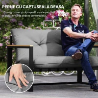 Outsunny Set Grădină 4, Gri Deschis(m-6)