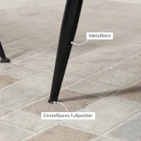 HOMCOM 2-zitsbank, Dubbel Sofa, Tweezitter Loungefauteuil in Modern Design, tot 160 kg Belastbaar, 132 x 66 x 80 cm, Grijs(m-6)