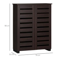 HOMCOM 15 Shoe Storage Cabinet - Wood-Effect(m-3)