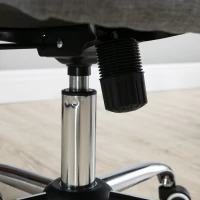 Vinsetto Bürostuhl Arbeitsstuhl Schreibtischstuhl Drehstuhl 360° Ergonomisch Wippfunktion Höhenverstellbar Grau Leinen 64 x 75 x 111-121 cm(m-10)