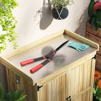 Outsunny Garden Shears, 63.5 cm Heavy Duty Hedge Shears with Razor-Sharp Blades, Comfort Grip and Tension Adjuster for Hedges, Shrubs and Bushes, Easy Cutting and Trimming(m-8)