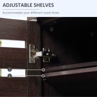 HOMCOM 15 Shoe Storage Cabinet - Wood-Effect(m-6)