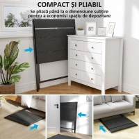HOMCOM Birou Pliabil cu Raft pentru Monitor, 81,5x62x86,5 cm Negru(m-4)