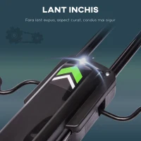 HOMCOM Go-Kart cu Pedale din PP și Metal cu Frână de Mână Negru(m-7)