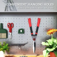 Outsunny Garden Shears, 63.5 cm Heavy Duty Hedge Shears with Razor-Sharp Blades, Comfort Grip and Tension Adjuster for Hedges, Shrubs and Bushes, Easy Cutting and Trimming(m-6)