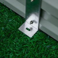 Outsunny Pat de grădină înălțat din metal pentru exterior, ideal pentru flori și legume, 241x90,5x30 cm, gri(m-9)