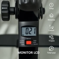 SPORTNOW Bicicletă de Reabilitare Pliabilă cu Ecran LCD și Ghidon Reglabil(m-8)