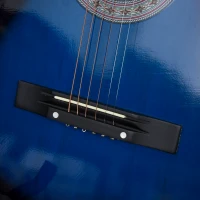 HOMCOM 38" Beginners Basswood Acoustic Guitar Blue(m-8)