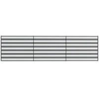 Outsunny Paravânt Pliabil de Plajă în Poliester cu Bare de Oțel, 540x150 cm, Gri(m-10)