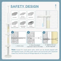 PawHut Zgârietoare Reglabilă cu Sfoară Albă(m-7)