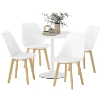 HOMCOM Five-Piece Modern Dining Set - White(m-11)