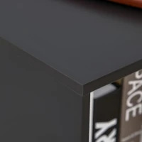 HOMCOM Support d'imprimante - Caisson d'organisation de Bureau Roulant - Dim. 100L x 40l x 71H cm en Bois Noir(m-14)