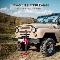 HOMCOM 3 Tonne Farm Jack, 33" High Lift Jack for 4x4 Tractors Trucks Agricultural Lifting, Red(m-5)