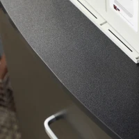 Vinsetto Caisson de bureau rangement sur roulettes dossier meuble armoire de bureau 2 tiroirs verrouillables en MDF panneaux de particules dim. 43L x 45l x 72H cm noir(m-10)