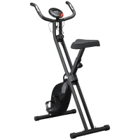 HOMCOM Professioneller Heimtrainer mit verstellbarem Widerstand und Höhe, aus Stahl und PP, 41x86x112 cm, Schwarz(m-5)