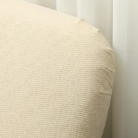 HOMCOM Canapé 2 places 130 cm style moderne avec accoudoirs et assise rembourré, tissu effet velours, charge 240 Kg, crème(m-8)