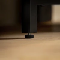 HOMCOM Corner TV Stand with 2 Open Shelves for 47 Inch TV - Rustic Brown(m-9)