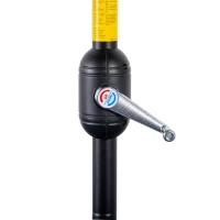 Outsunny Halber Sonnenschirm 2,7 x 1,4 m Balkonsonnenschirm mit Kurbel und 5 Streben, Creme(m-4)