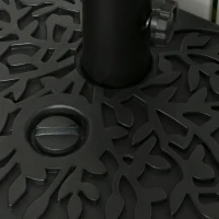 Outsunny Base für halbkreisförmigen Sonnenschirm, befüllbar mit Sand oder Wasser für Pfosten 38-48mm, Schwarz(m-3)