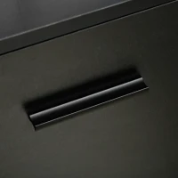 Vinsetto Büromobilschrank mit 2 Dokumentschubladen und Regalen, Räder mit Blockierung, 80x40x66cm, Schwarz(m-4)