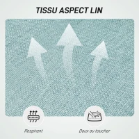 HOMCOM Chaise de bureau pivotante sans accoudoirs, hauteur et inclinaison réglables, capacité 120 kg, vert(m-5)