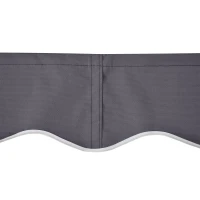 Outsunny Ersatzgewebe für Ausziehbaren Sonnenschirm aus Polyester UV-beständig 3,6x3 m, Grau(m-3)