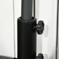 Outsunny Base für halbkreisförmigen Sonnenschirm, befüllbar mit Sand oder Wasser für Pfosten 38-48mm, Schwarz(m-4)