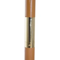 Outsunny Gartenschirm 2,5x2,3 m mit 6 Streben und Kurbel, aus Holz und Polyester, Braun(m-3)