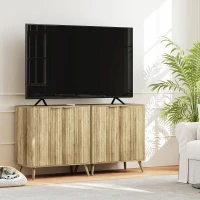 HOMCOM Buffet salon meuble de rangement avec placard à 2 portes et étagère réglable, 77 x 40 x 81 cm, aspect bois(m-5)