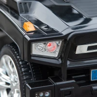 HOMCOM Kinderauto Offroad Spielzeugauto für Kinder, Auto für Kinder mit Lichtern und Musik, Alter 18-36 Monate, 68x30,5x41,5cm, Schwarz(m-4)